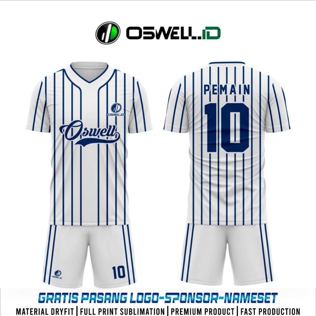BAJU JERSEY FUTSAL DAN SEPAK BOLA FREE CUSTOM FULL PRINTING PREMIUM  [KODE OSWELL FO OS53]