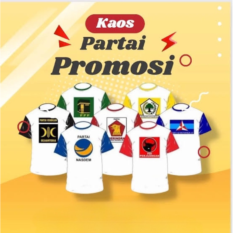 KAOS BAJU PARTAI PILEG PILPLRES BAHAN HYGET PREMIUM