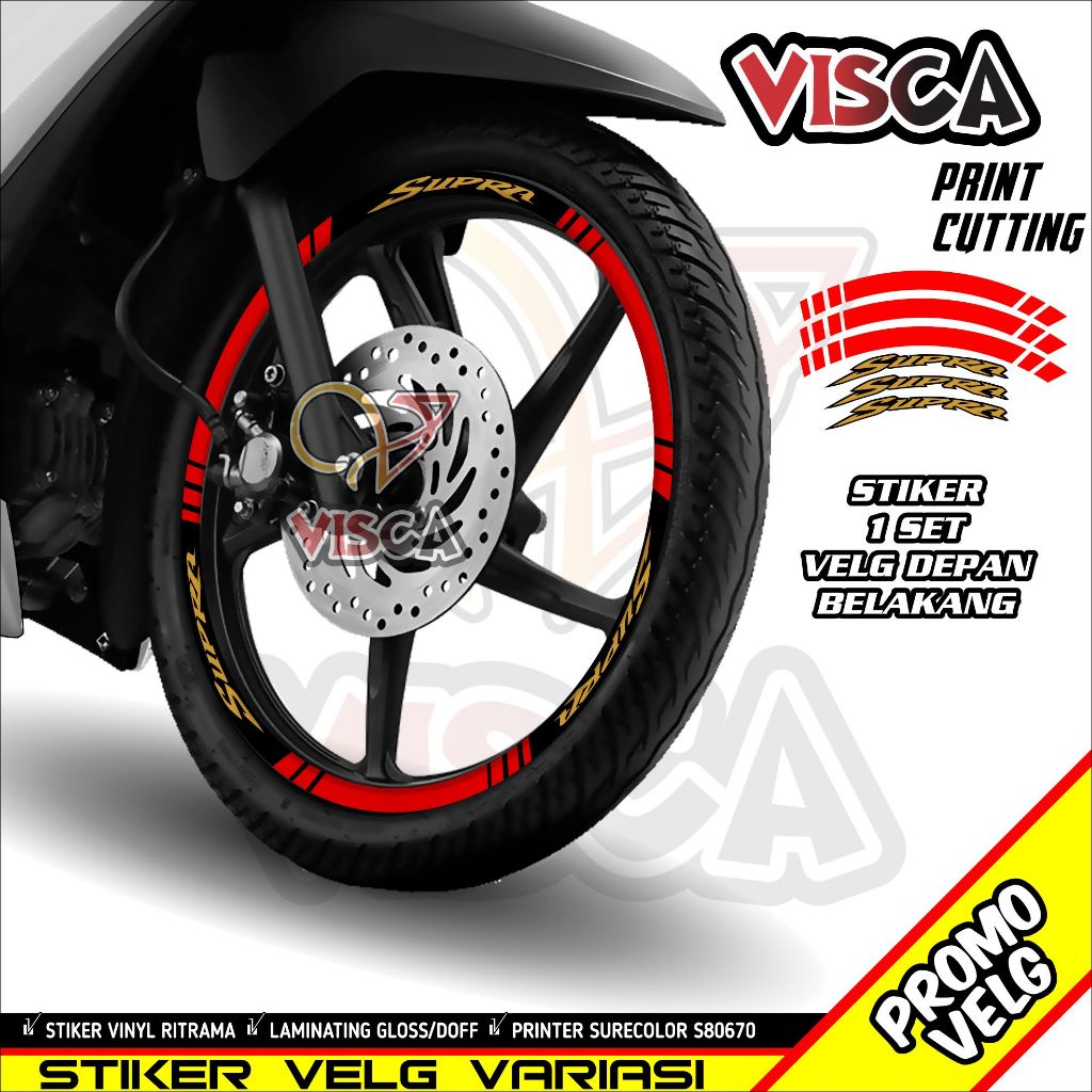 Stiker Velg List Velg Motor Stiker Velg Supra Motif Supra 2