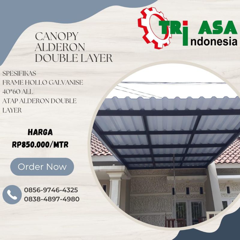Canopy Alderon Double Layer | Kanopi Atap Alderon Murah