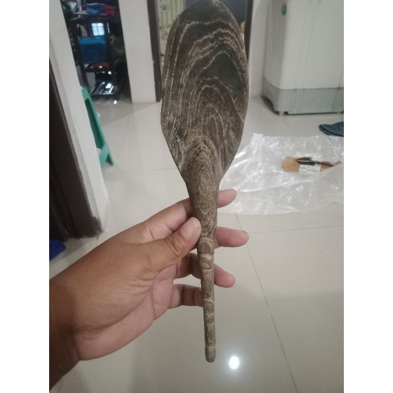 centong nasi kayu kuno super tua lawasan vintage klasik ukir