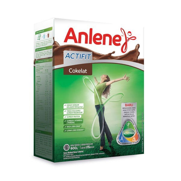 

Anlene Actifit 3x Rasa Coklat 600gr Kemasan Box