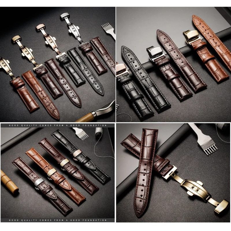 Tali Jam Strap Leather Tisot 1853 18mm 20mm 22mm 24mm Leather Strap