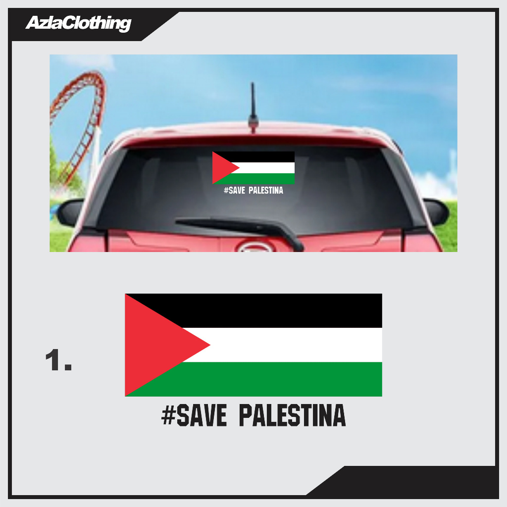 

Bendera save palestina cutting sticker nyala