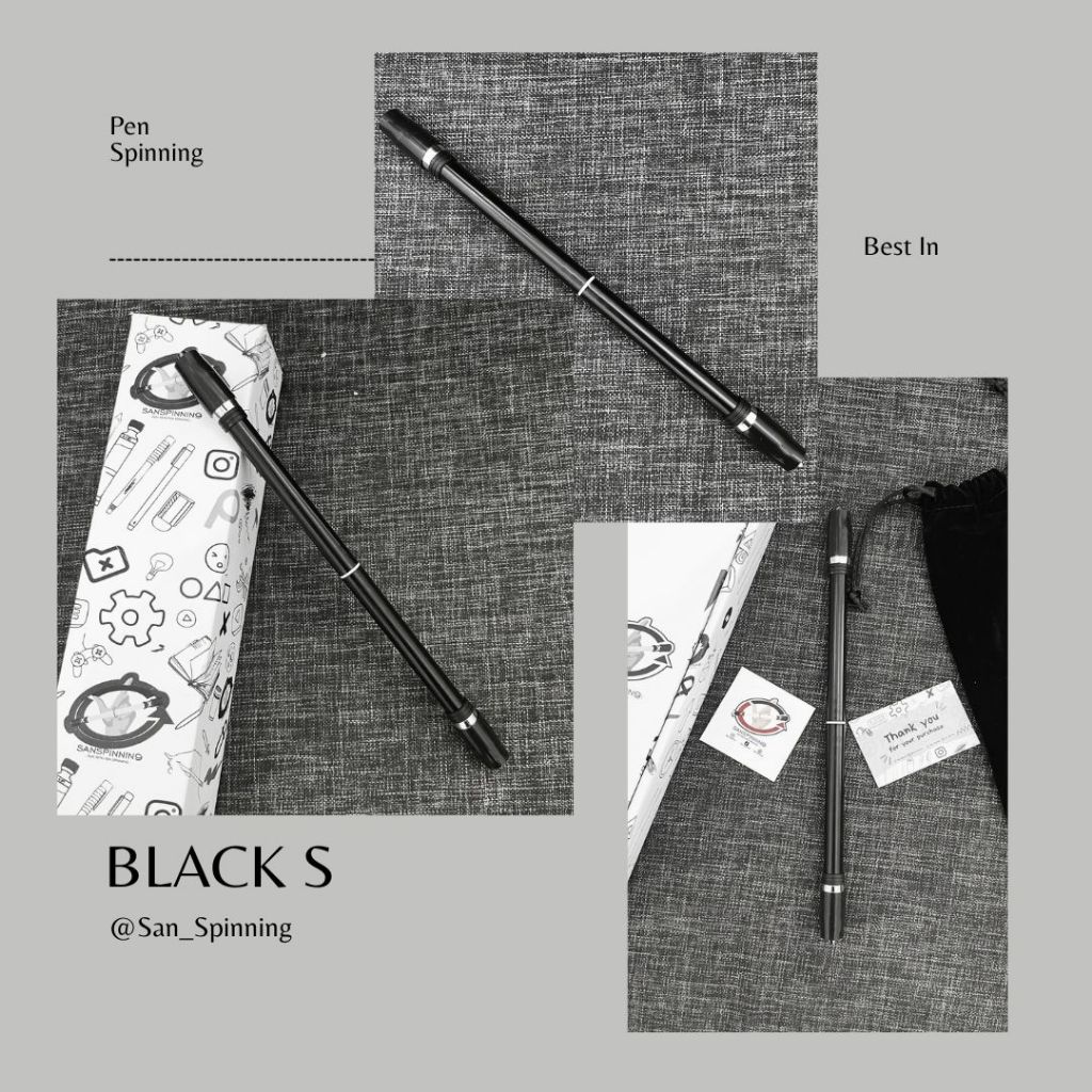 Pen Spinning Black S Edition - Pena Spinning Hitam Original Handmade, Spinner Profesional