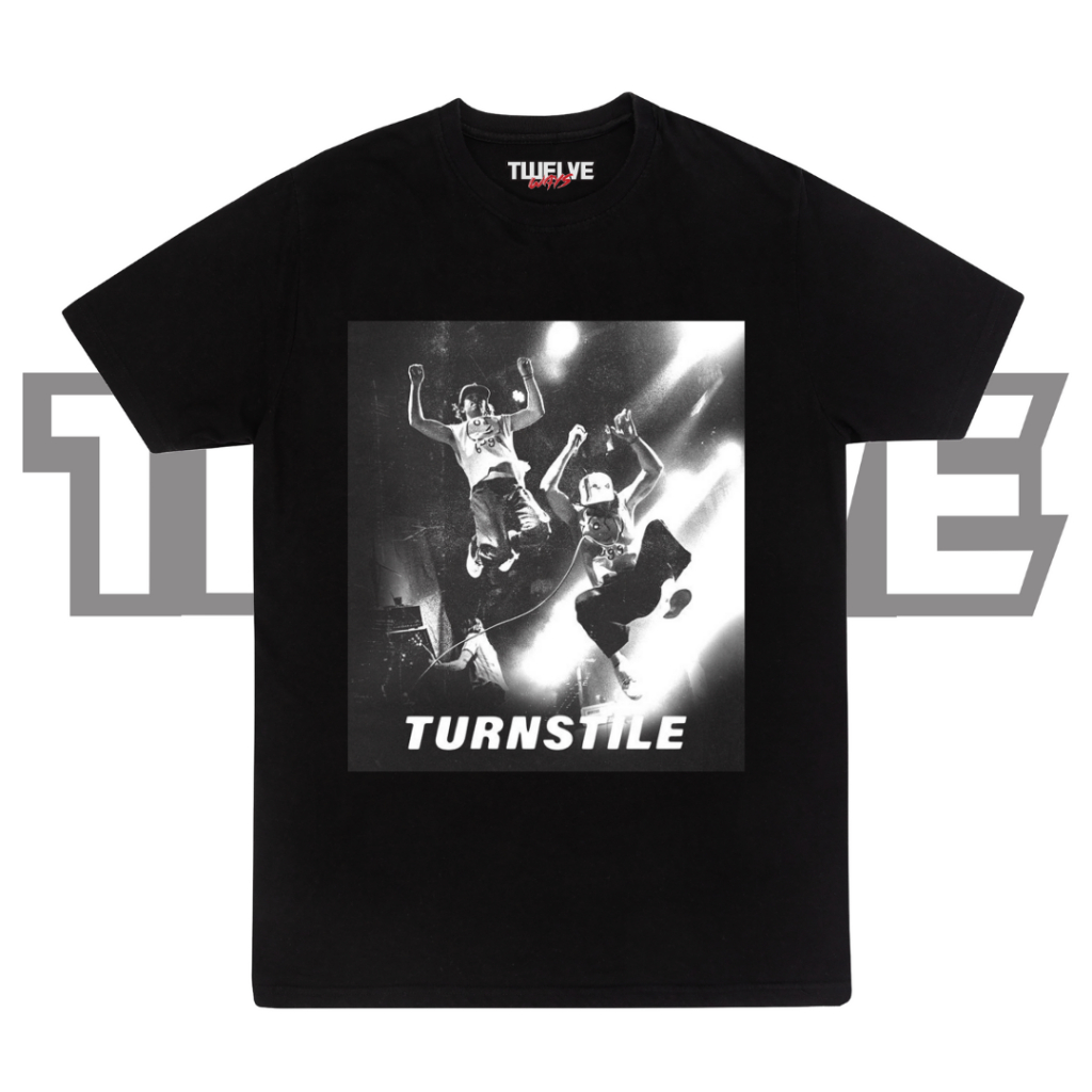 TURNSTILE TLC Jump Black Reguler T Shirt | Kaos Musik Band Punk | Kaos Unisex