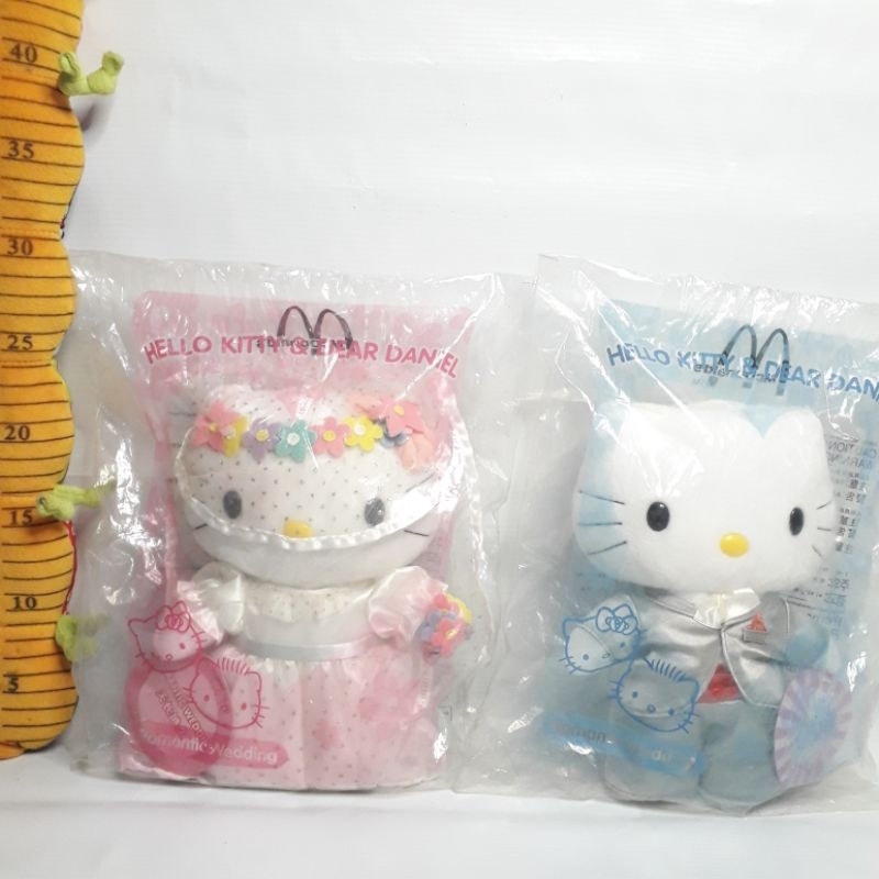 PAKET COUPLE BONEKA HELLO KITTY KOSTUM ROMANTIC WEDDING DEAR DANIEL ORIGINAL BRAND SANRIO BY MCD HAP