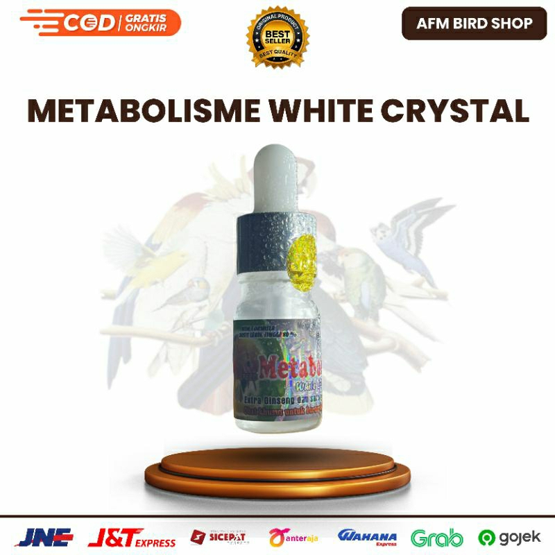 Metabolisme White Crystal 3 ml Original Suplemen & Vitamin Penggacor Burung Kicau