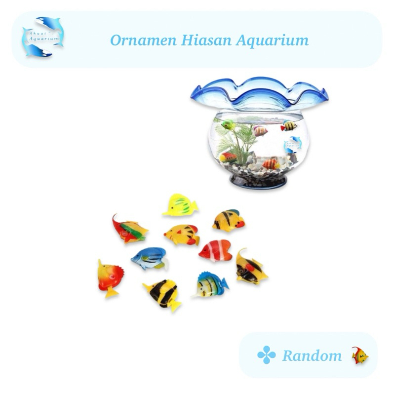 Mainan ikan plastik hiasan aquarium aquascape