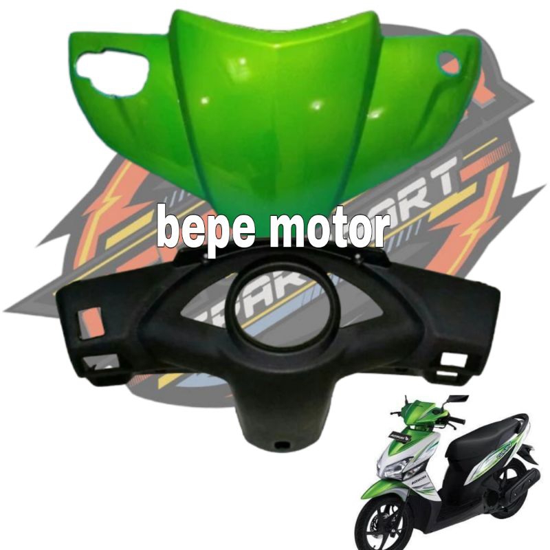 BATOK KEPALA DEPAN BELAKANG MOTOR HONDA VARIO 110 KARBU WARNA HIJAU - KEPALA MOTOR HONDA VARIO KARBU