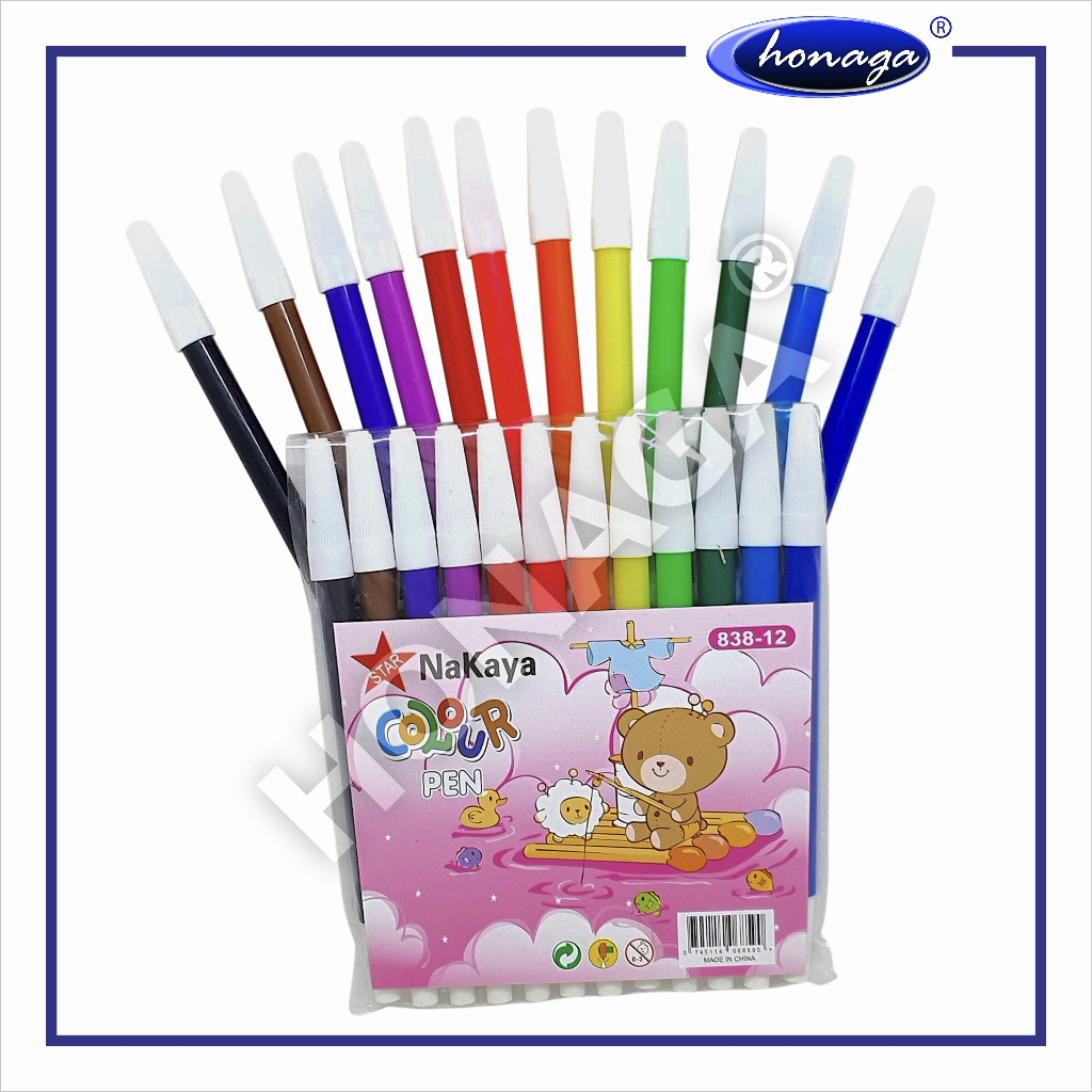 

Spidol 12 Warna Nakaya 838-12 12w Colour Pen