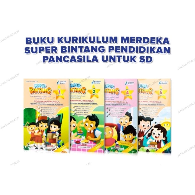 AKM/LKS Super Bintang Buku Kurikulum Merdeka Kelas 1/2/4/5 PPKN -