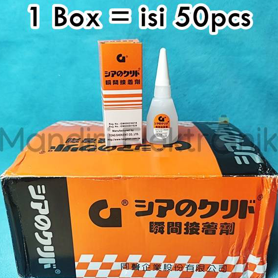 

✔FREE ONGKIR✅ Lem G Korea ORIGINAL Besi Karet Plastik Power Glue Tetes Cair 1 Box - Lem Besi Serbaguna 50pcs 1 kotak