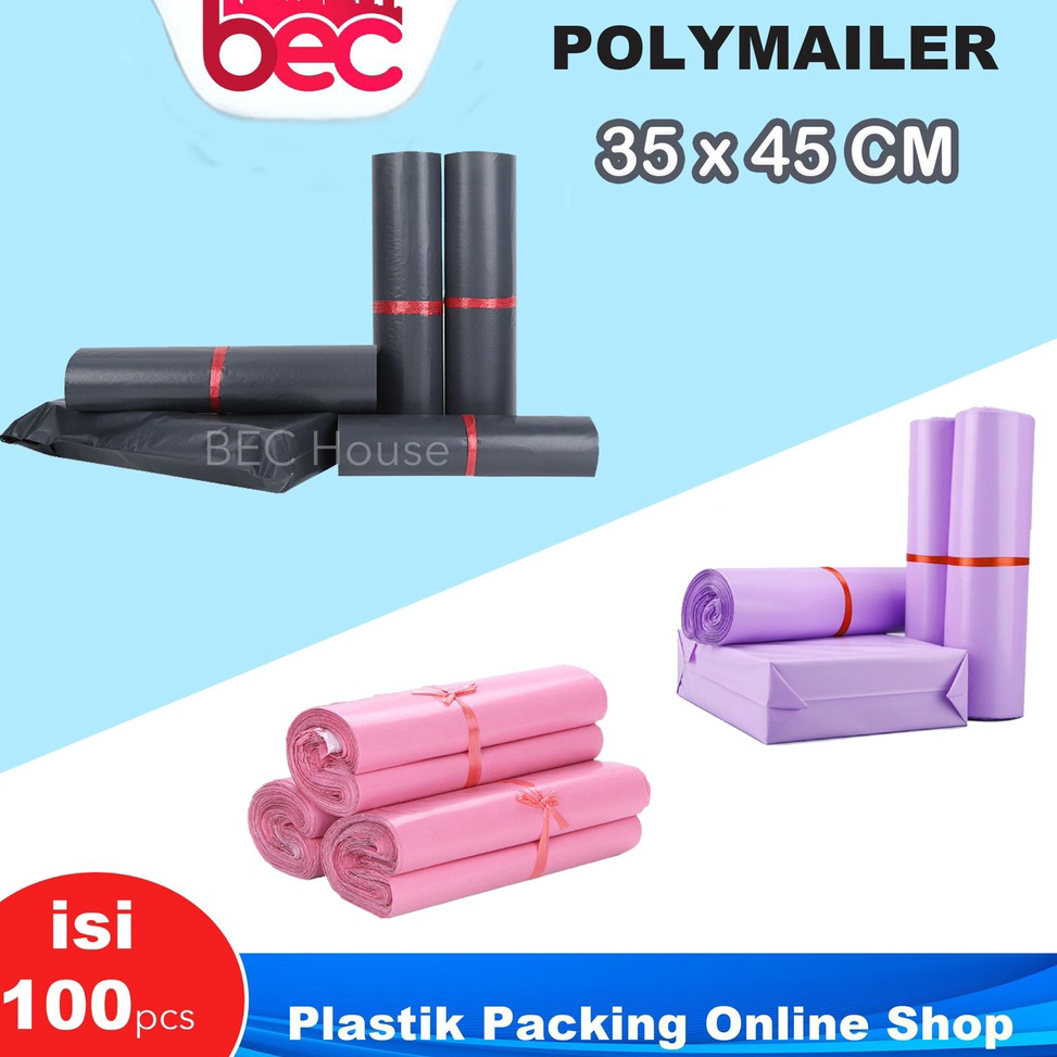 

7.7 Brands Festival [35x45] POLYMAILER 100LEMBAR PLASTIK PINK PLASTIC PACKING ONLINE SHOP KUALITAS PREMIUM POLY MAILER