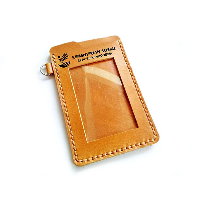 

HEMAT PROMO✅ Name Tag Id Kulit Asli Logo Kementerian Sosial Warna Coklat Muda Garansi 1 Tahun - Id Card Holder Ke