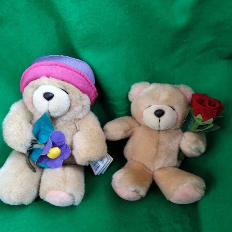 boneka kecil hewan animal bear beruang Tedy tedi Teddy ff forever friends hallmark bawa tangkai bung