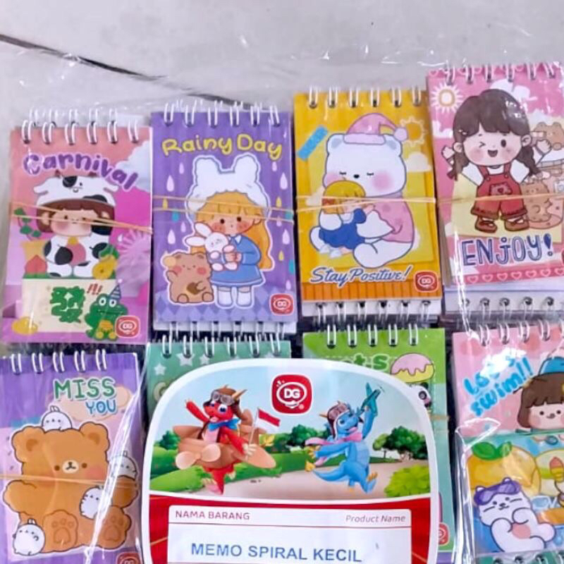 

Memo Book Momo Spiral Murah Memo Kecil Karakter Momo