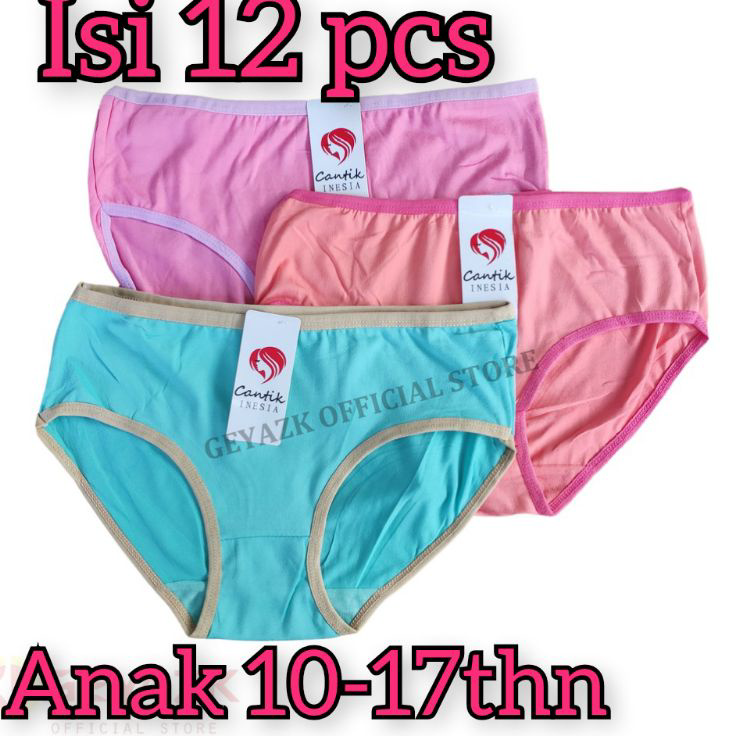 LGVZ7339 TERBARU  12pcs CD Remaja Cewek 11-16thn termurah/Celana dalam anak perempuan 6-14tahun Rema