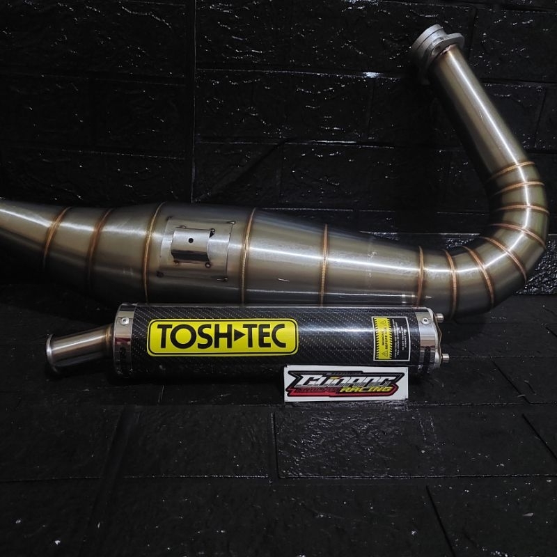 Knalpot Racing Tostech Karbon untuk Ninja 2 tak R RR SS