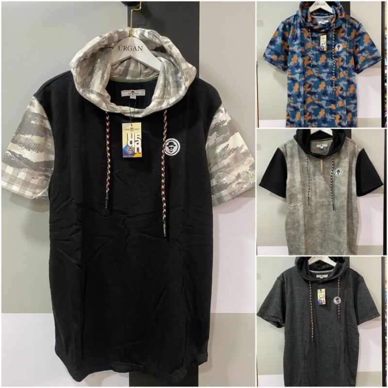kaos kupluk Hoodie urgan jumbo original lengan pendek