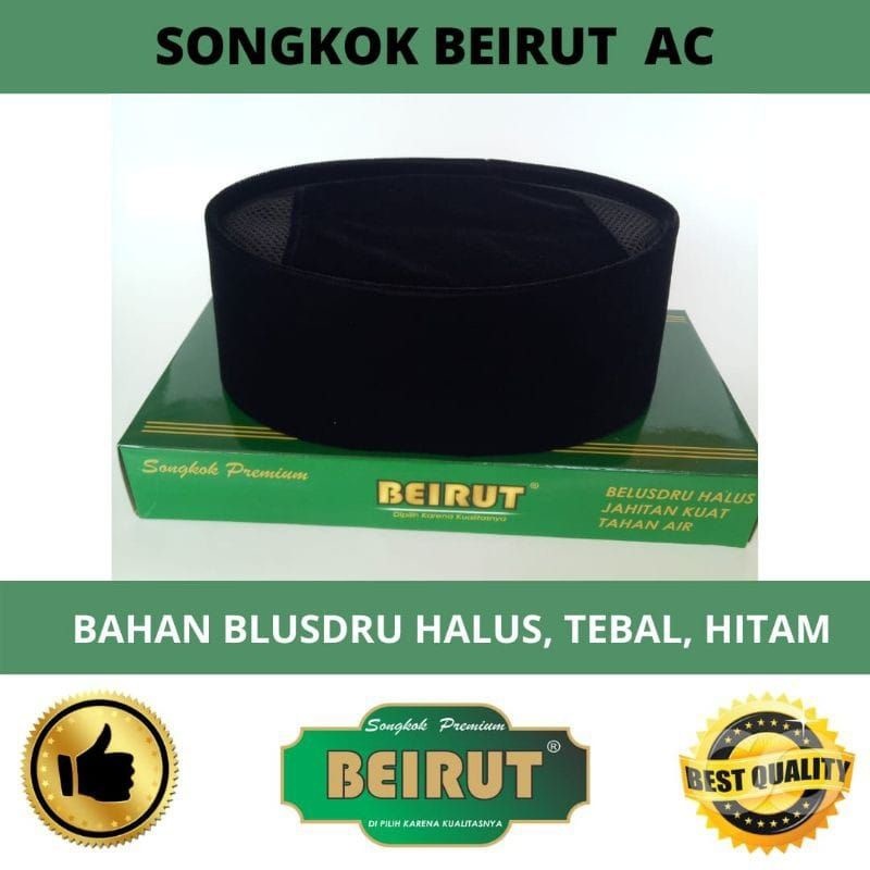 PECI HITAM PREMIUM / SONGKOK PREMIUM TINGGI 9 MERK BEIRUT MODEL AC ORIGINAL