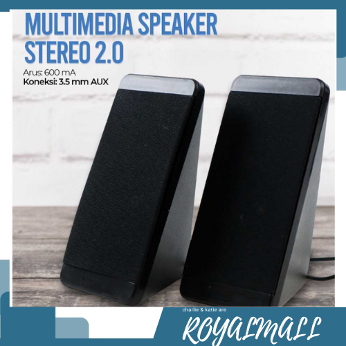 Multimedia Active Speaker Stereo 2.0 3.5mm / Speaker Spiker Multimedia Stereo Aktif Power Subwoofer 