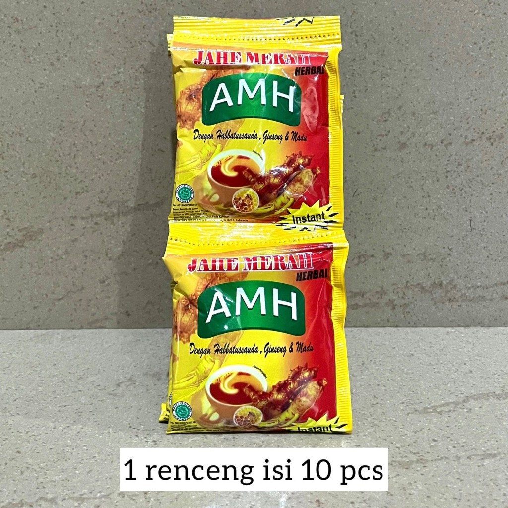 

Jahe Merah Amanah (AMH) Super plus Habbatussauda ginseng dan Madu Sachet 20 gr (1 renceng)