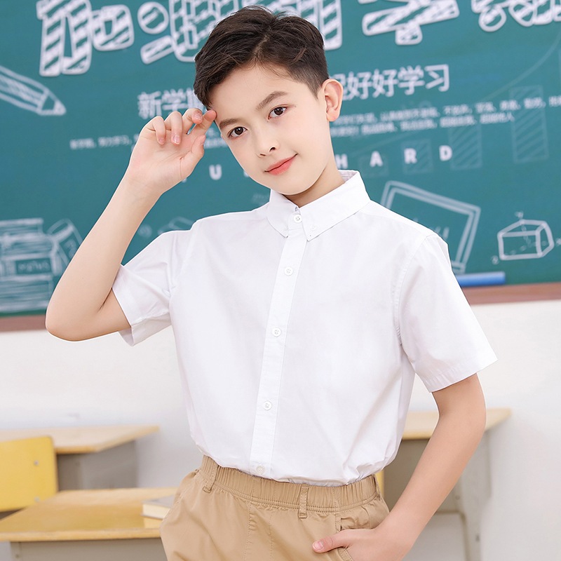 Parayu - Kemeja Putih Anak Lengan Pendek