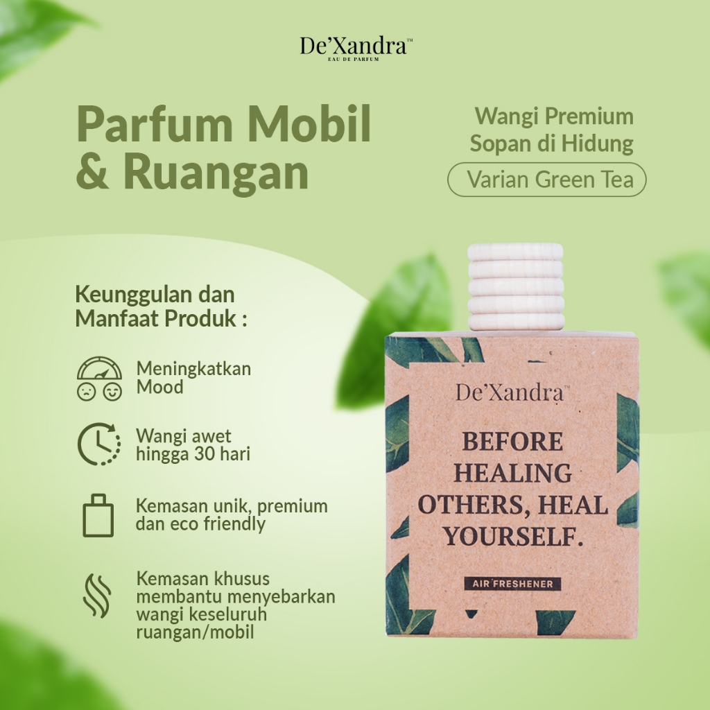 Parfum Mobil Gantung Pewangi Pengharum Ruangan Aroma Green Tea Tahan Lama Dexandra Air Freshener