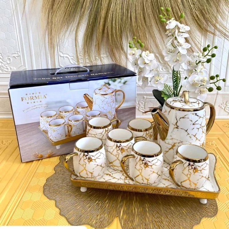 Tea Set Nampan Marble Formia