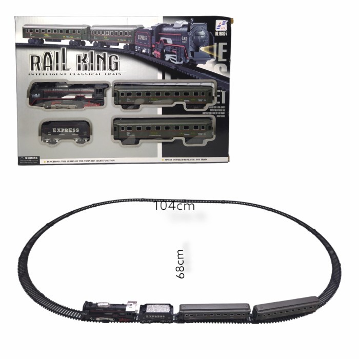 Mainan Anak Kereta Api Rail King 19033-7 Mainan Kereta Anak Mainan Kereta Set