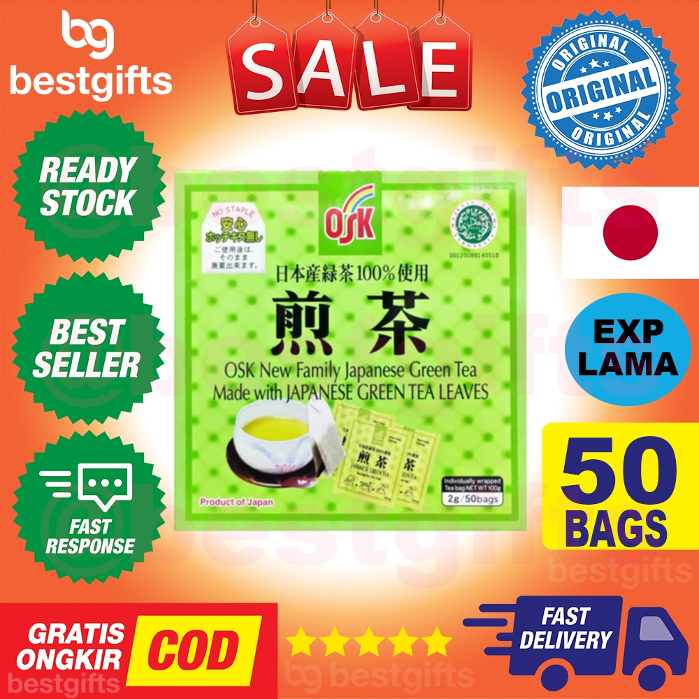 

OSK JAPANESE GREEN TEA ORIGINAL TEH HIJAU MENURUNKAN BERAT BADAN DAN MININGKATKAN METABOLISME 1 BOX ISI 50 BAGS