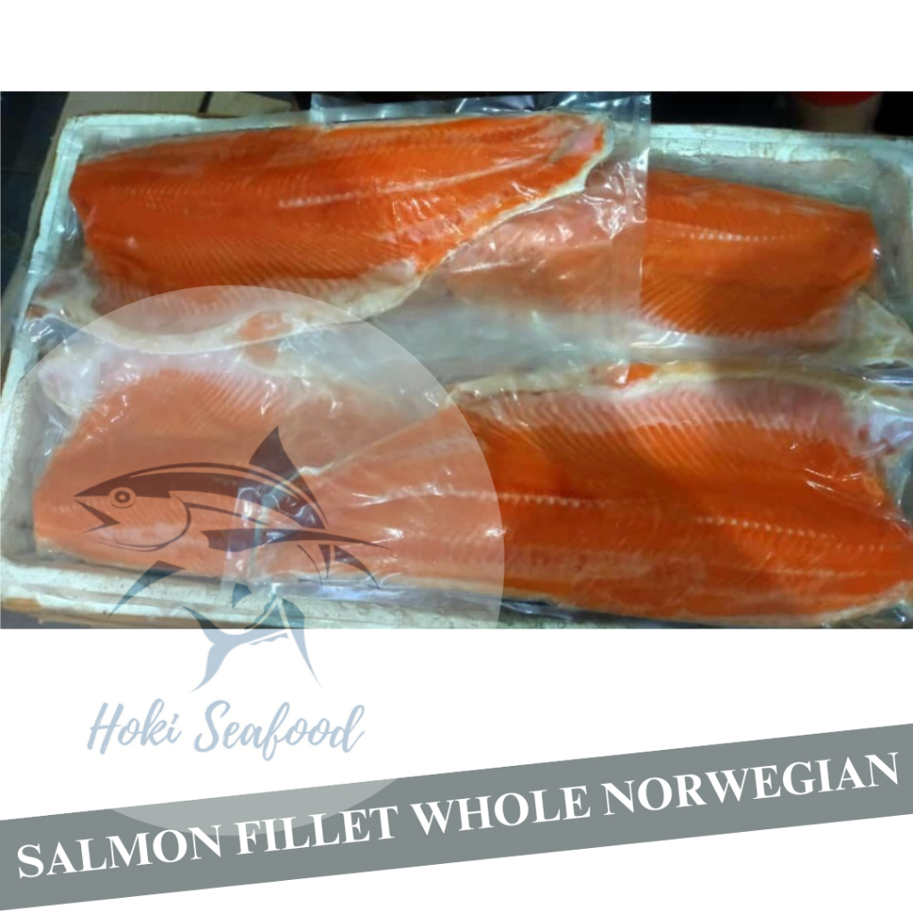 

Ikan Salmon Fillet Whole Norwegian / Salmon Fillet Lempeng Per 1 Loin