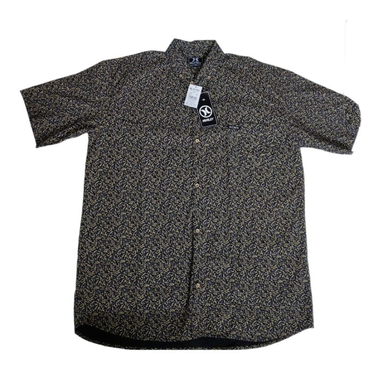 Kemeja cowok Hurley distro lengan pendek jumbo