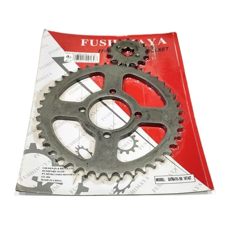 GIR GEAR DEPAN BELAKANG FUSHIMAYA 14-43 SATRIA FU F 150 OLD LAMA / BARONG 2005 2006 2007 2008 2009 2