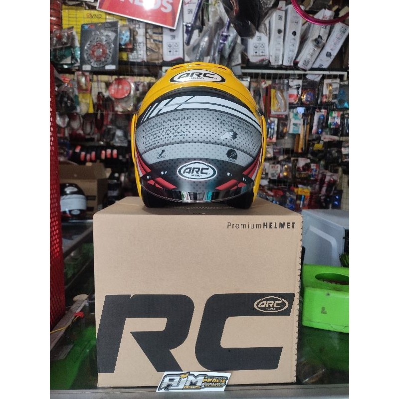 Helm ARC Ritz Original Malasyia ori tersedia warna yellow itam