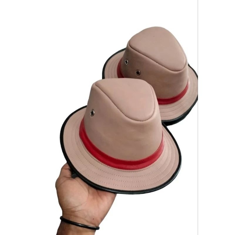 Topi Laken  Fedora Tompi Kulit Sapi Asli Topi Koboy