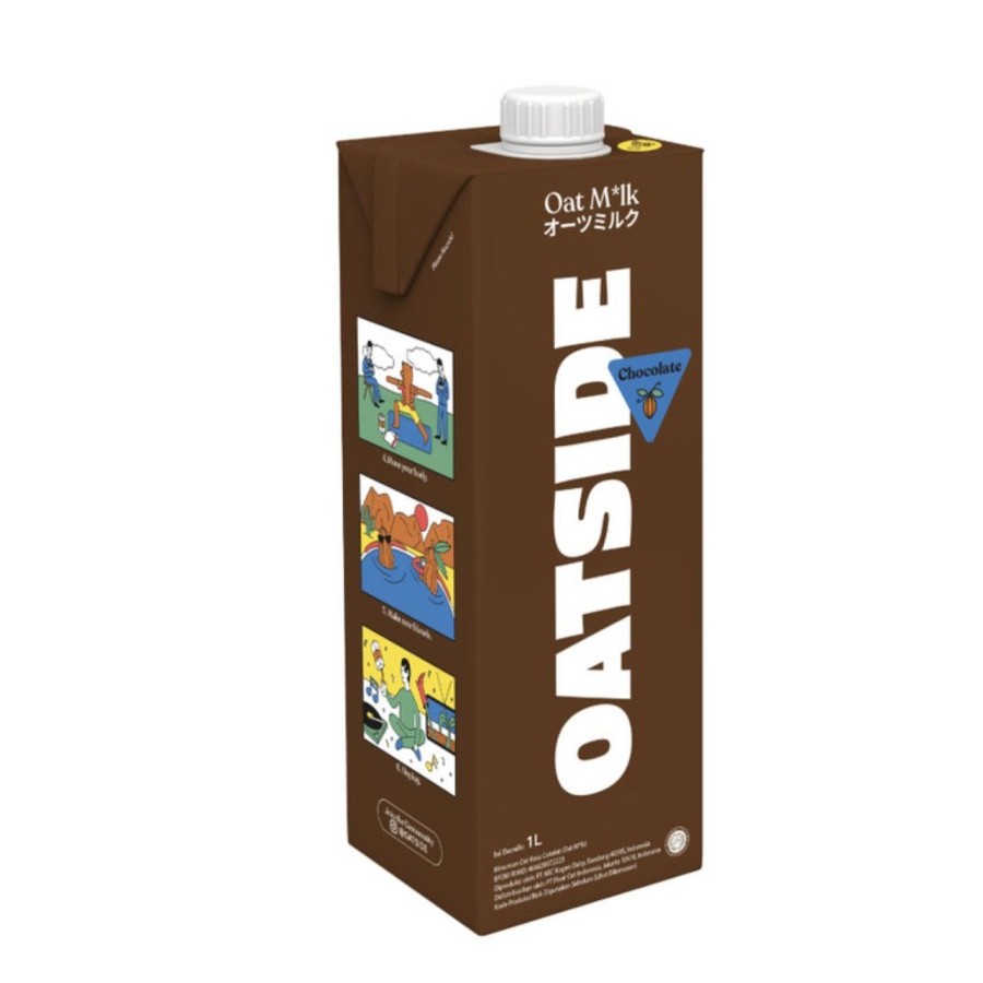 

Oatside Chocolate Barista Blend Milk 1liter - Susu Cokelat Oat Gandum