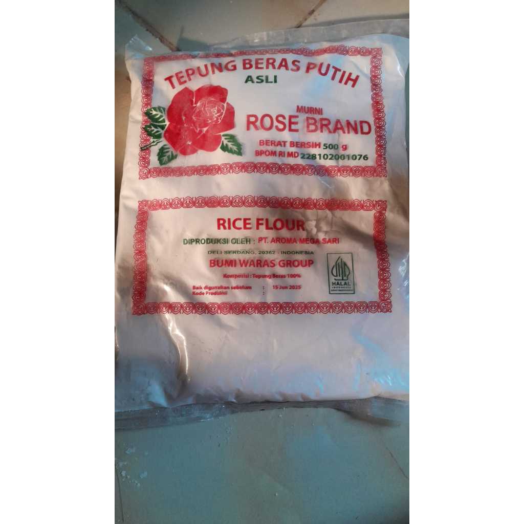 

Tepung Beras putih murni rose brand isi 500 gr