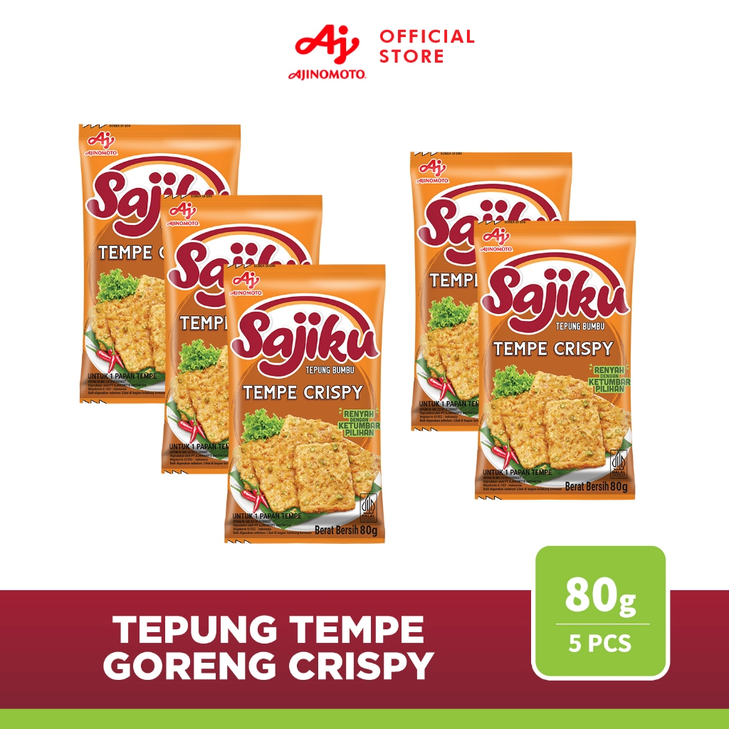 

Sajiku® Tepung Bumbu Tempe Crispy Sachet 80g (5 pcs)