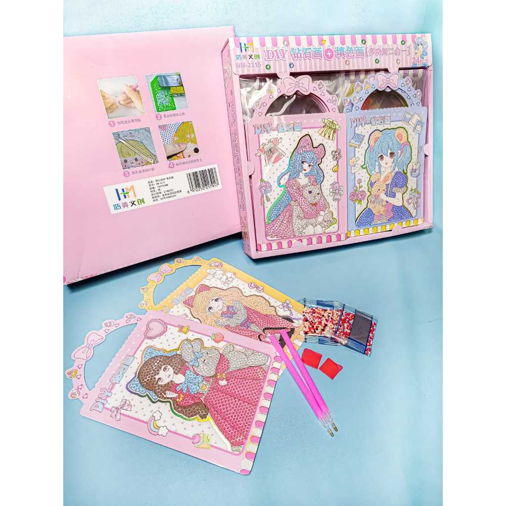 

STIKER DIAMONDPAINTING BAG SATUAN KARAKTER PRINCESS BARBIE SANRIO ANIME
