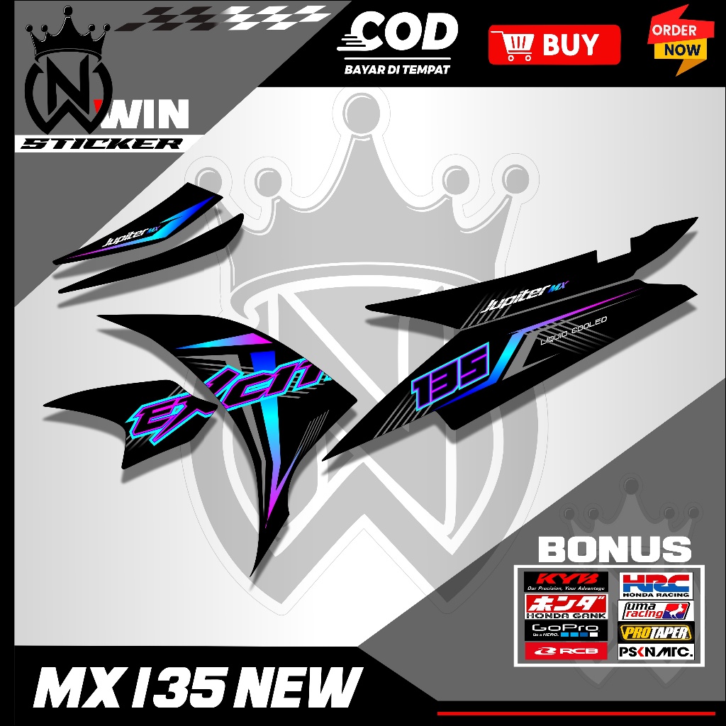 Sticker Striping Variasi Mx King  - Striping Motor Mx King
