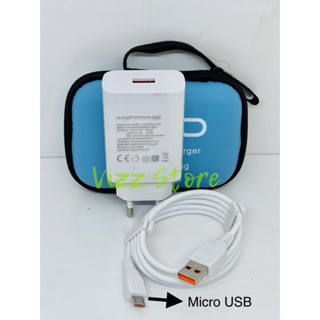 Charger Vivo 44W Original Charger Fast Charging Kabel Micro USB - Type C Plus Dompet