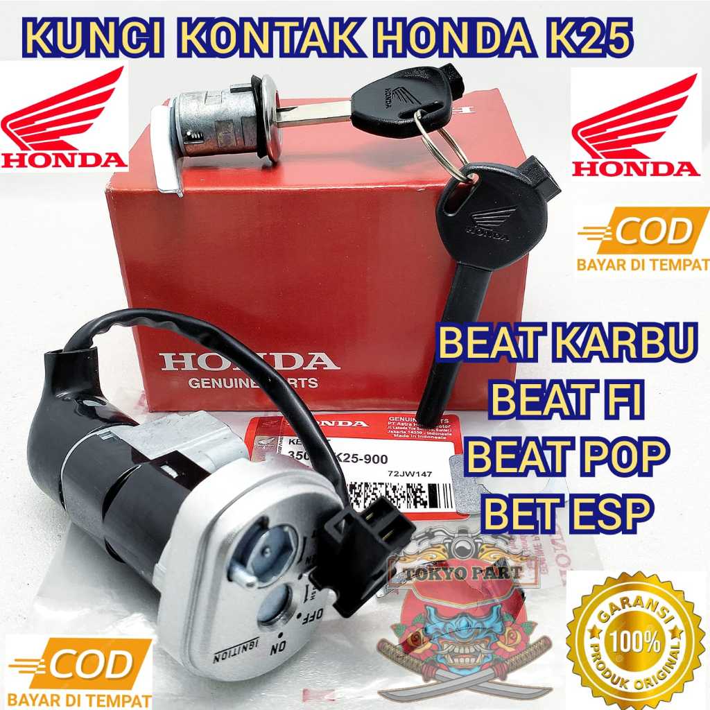 KUNCI KONTAK SET / KEY SET PLUS KUNCI JOK KONCI KONTAK ORI HONDA AHM K25 KUALITAS 100% ASLI ORIGINAL