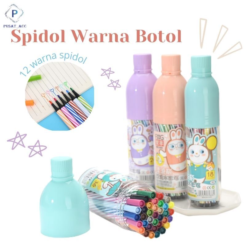 

SPIDOL-1 Set Cat Pencil Spidol Warna Warni Marker Pen Alat Tulis