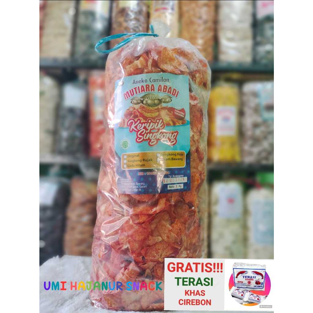 

(GRATIS TERASI) CEMILAN//250GRAM KERIPIK SINGKONG RUJAK//SNACK//HARGA GROSIR