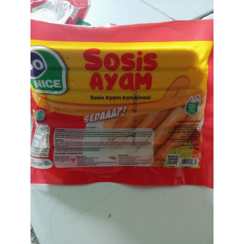 

sosis ayam sonice375 gr terbaru