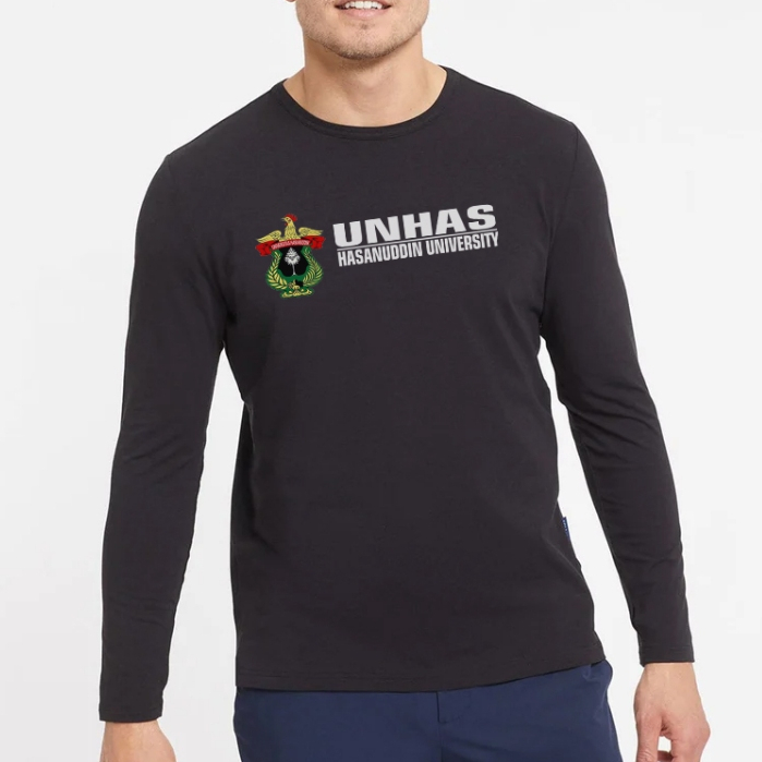 Kaos Baju Lengan Panjang UNHAS Universitas Hasanuddin kesing casing iPhone X 11 12 13 14 15 Mini Pro