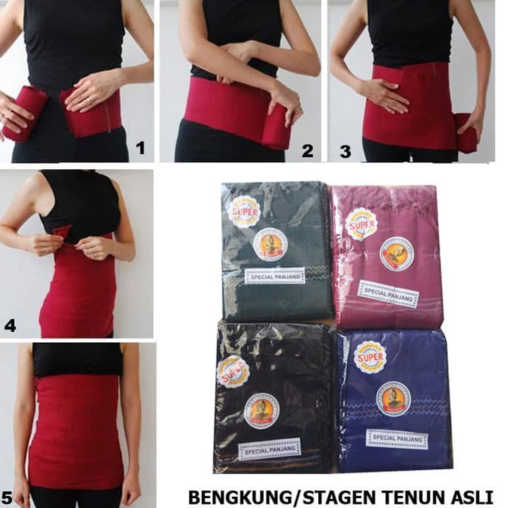 PALING DICARI Stagen Melahirkan Model Lilit 10 Meter - Stagen Kain Tenun - Bengkung Kain - Korset Pe