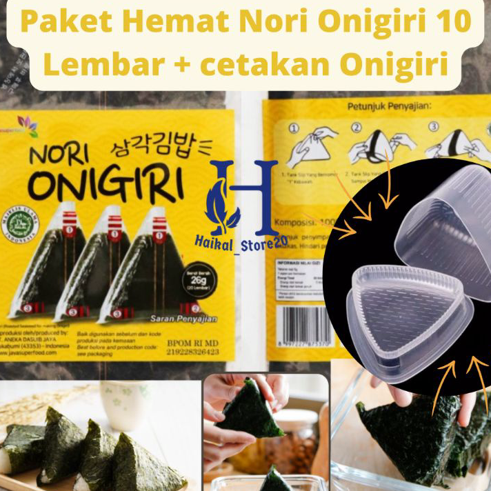 

Promo Paket Hemat Nori Onigiri 10 Lembar Javafood Plus Cetakan Onigiri Bento Besar Diskon